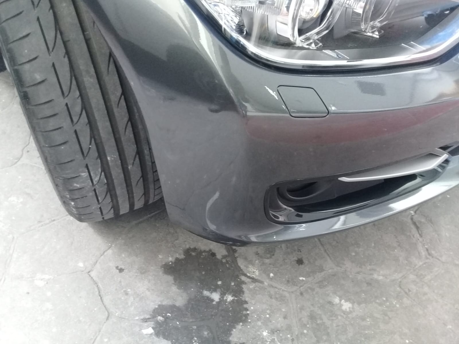 Resultado final do reparo de para-choque
